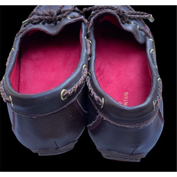 White Mountain Supple Leather Moccasin Flats Size 9 Brown - Picture 5 of 8